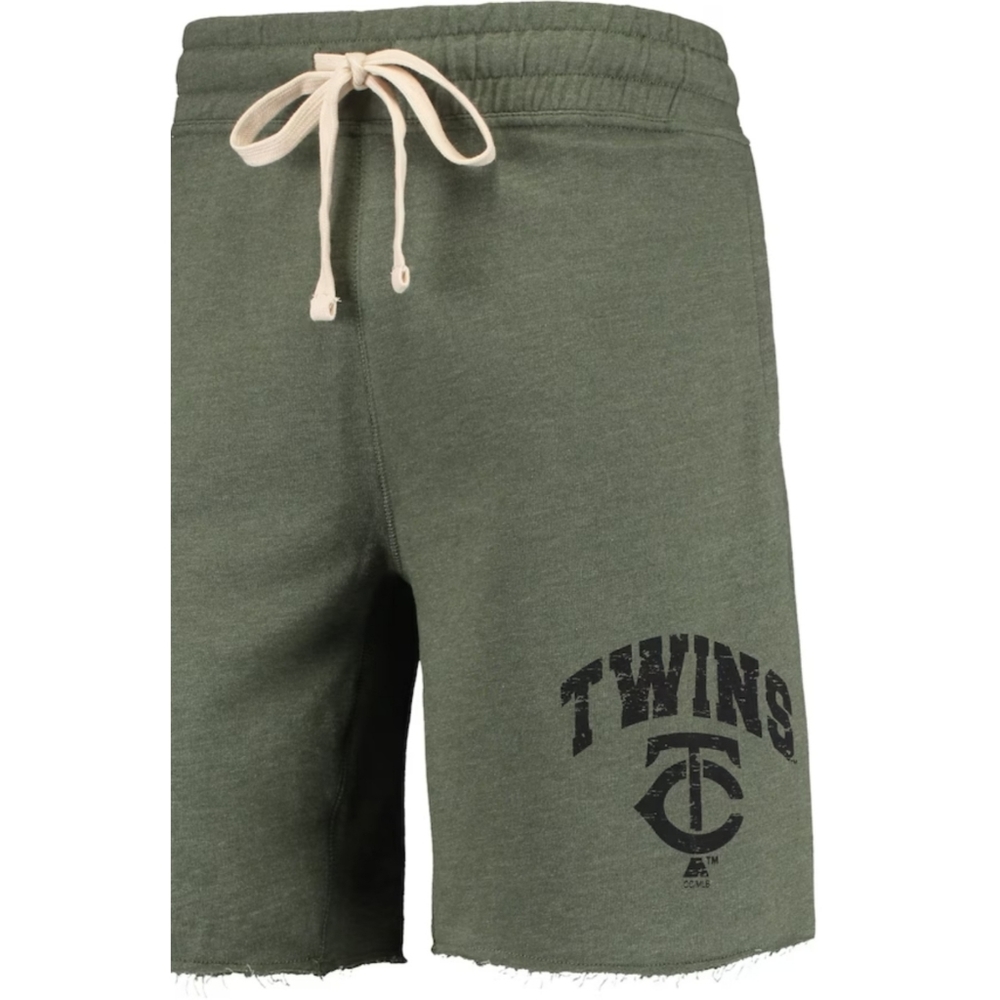 Men's Concepts Sport Heathered Olive Minnesota Twins Mainstream Tri-Blend Shorts - Picture 2 of 10